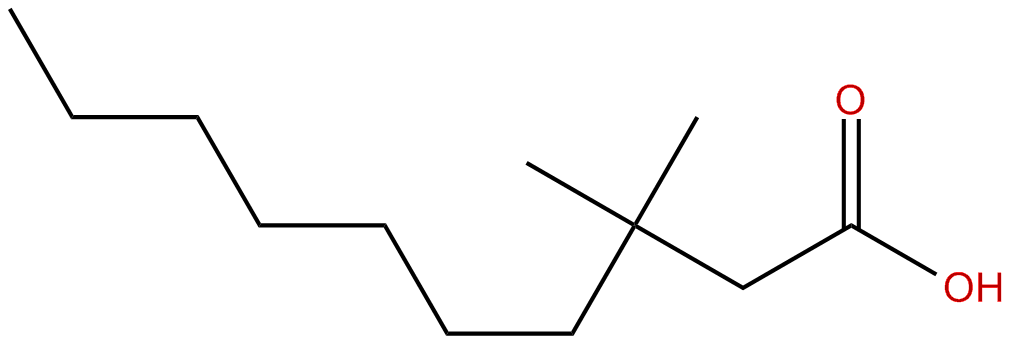 Image of 3,3-dimethyldecanoic acid