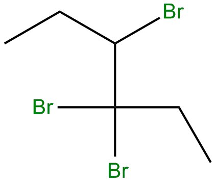Image of 3,3,4-tribromohexane