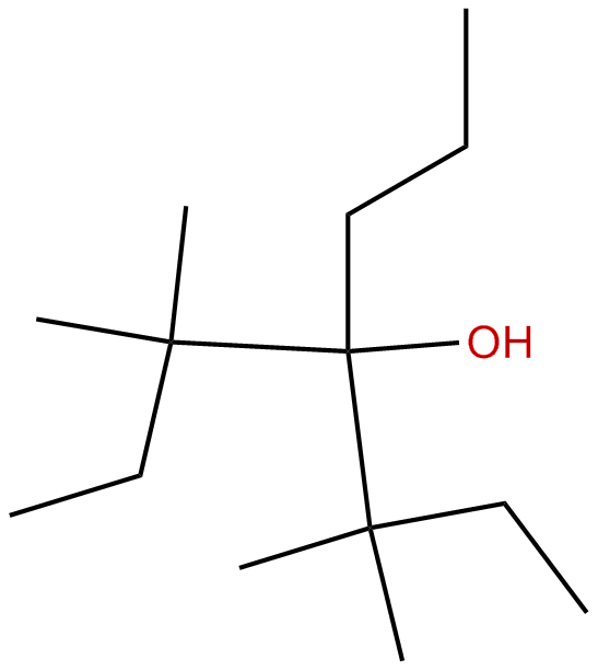 Image of 3,3,5,5-tetramethyl-4-propyl-4-heptanol