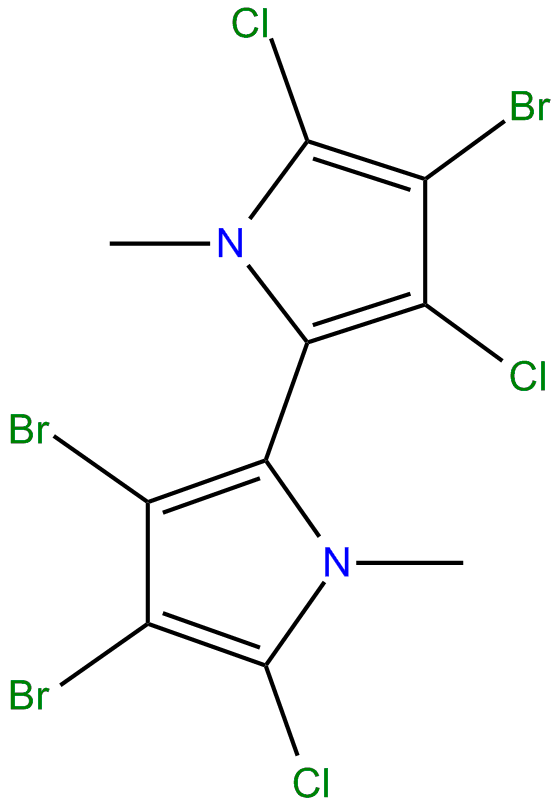 Image of 3,4,4'-tribromo-3',5,5'-trichloro-1,1'-dimethyl-2,2'-Bi-1H-pyrrole