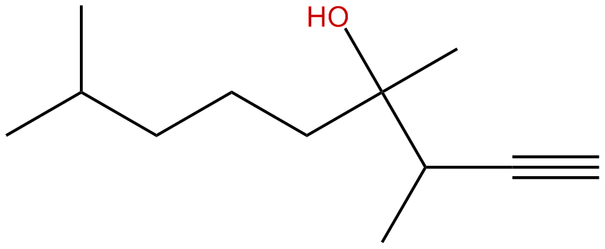 Image of 3,4,8-trimethyl-1-nonyn-3-ol