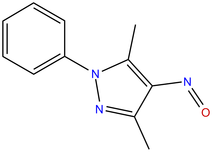 Image of 3,5-dimethyl-1-phenyl-4-nitrosopyrazole