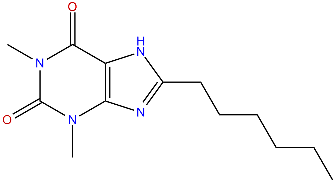 Image of 3,7-dihydro-1,3-dimethyl-8-hexyl-1H-purine-2,6-dione