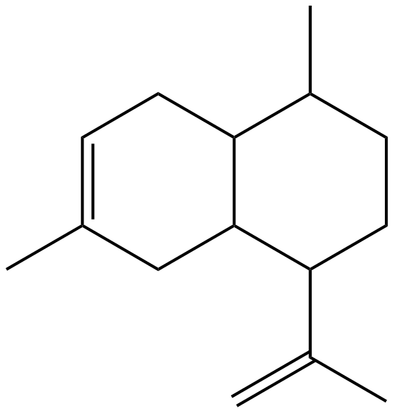 Image of 3,7-dimethyl-10-(1-methylethenyl)bicyclo[4.4.0]-3-decene