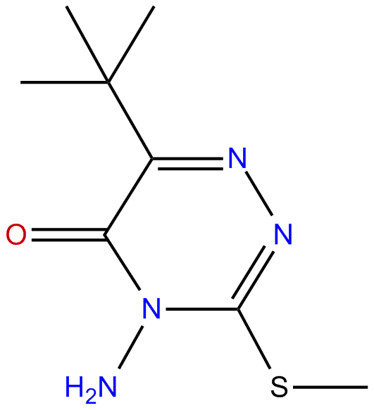 Image of 4-amino-6-(1,1-dimethylethyl)-3-(methylthio)-1,2,4-triazin-4(5H)-one