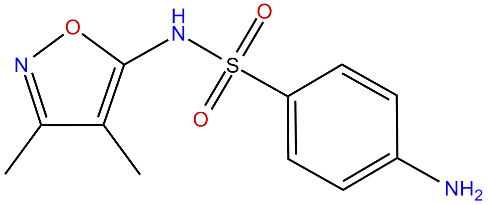 Image of 4-amino-N-(3,4-dimethyl-5-isoxazolyl)benzenesulfonamide