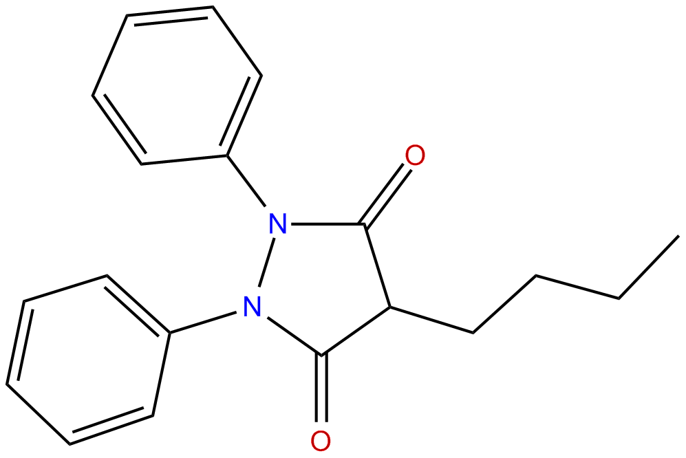 Image of 4-butyl-1,2-diphenyl-3,5-pyrazolidinedione