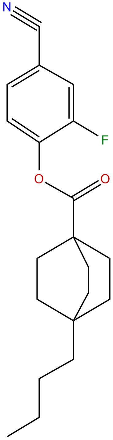 Image of 4-cyano-2-fluorophenyl-4-butylbicyclo[2.2.2]octane-1- carboxylate