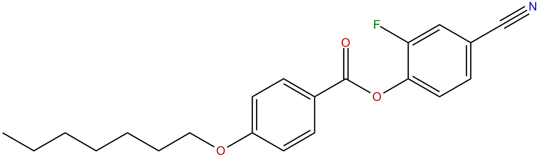 Image of 4-cyano-2-fluorophenyl-4-heptyloxybenzoate