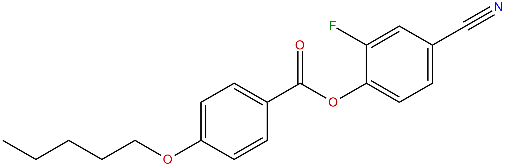 Image of 4-cyano-2-fluorophenyl-4-pentyloxybenzoate