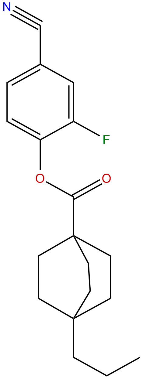 Image of 4-cyano-2-fluorophenyl-4-propylbicyclo[2.2.2]octane-1- carboxylate