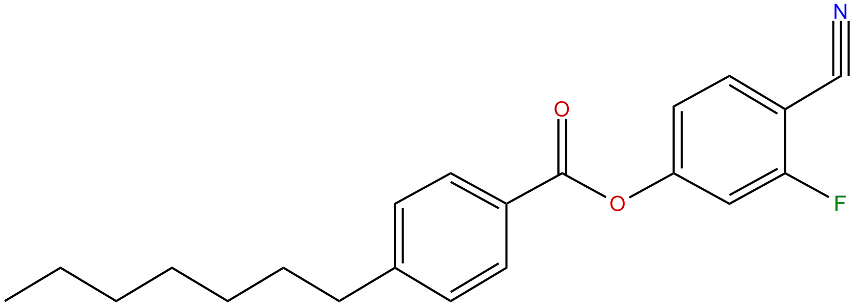 Image of 4-cyano-3-fluorophenyl-4-heptylbenzoate