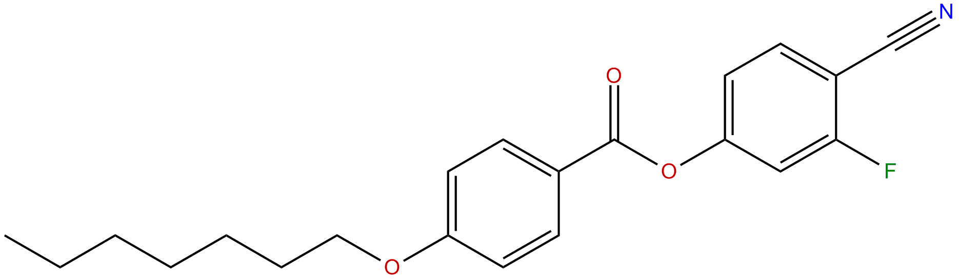 Image of 4-cyano-3-fluorophenyl-4-heptyloxybenzoate