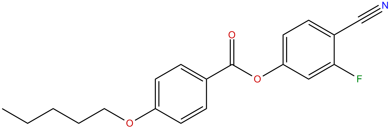 Image of 4-cyano-3-fluorophenyl-4-pentyloxybenzoate