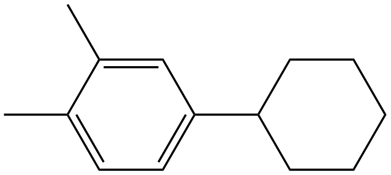 Image of 4-cyclohexyl-1,2-dimethylbenzene