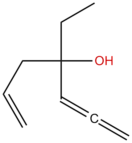 Image of 4-ethyl-1,2,6-heptatrien-4-ol