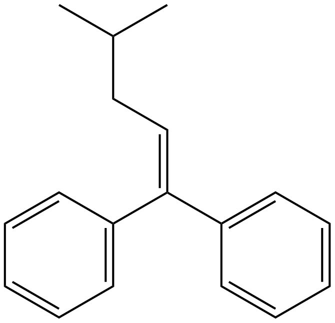 Image of 4-methyl-1,1-diphenyl-1-pentene