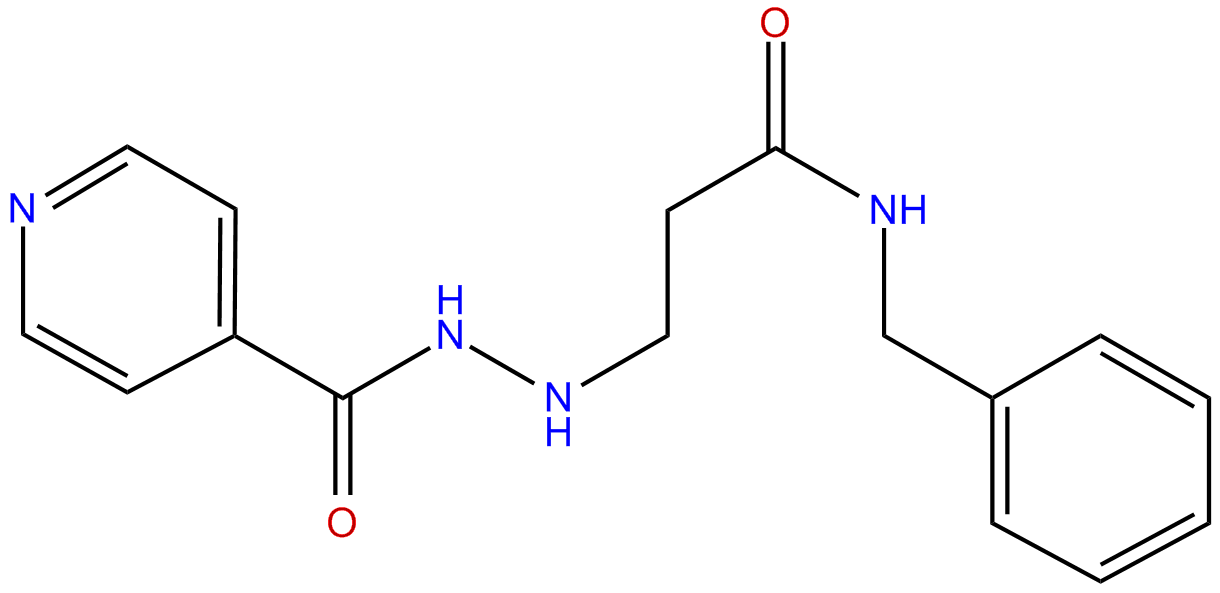 Image of 4-pyridinecarboxylic acid 2-[3-oxo-3-[(phenylmethyl)amino]propyl]hydrazide