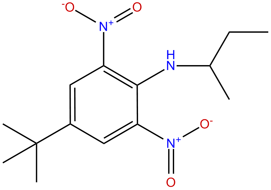 Image of 4-(1,1-dimethylethyl)-N-(1-methylpropyl)-2,6-dinitrobenzenamine
