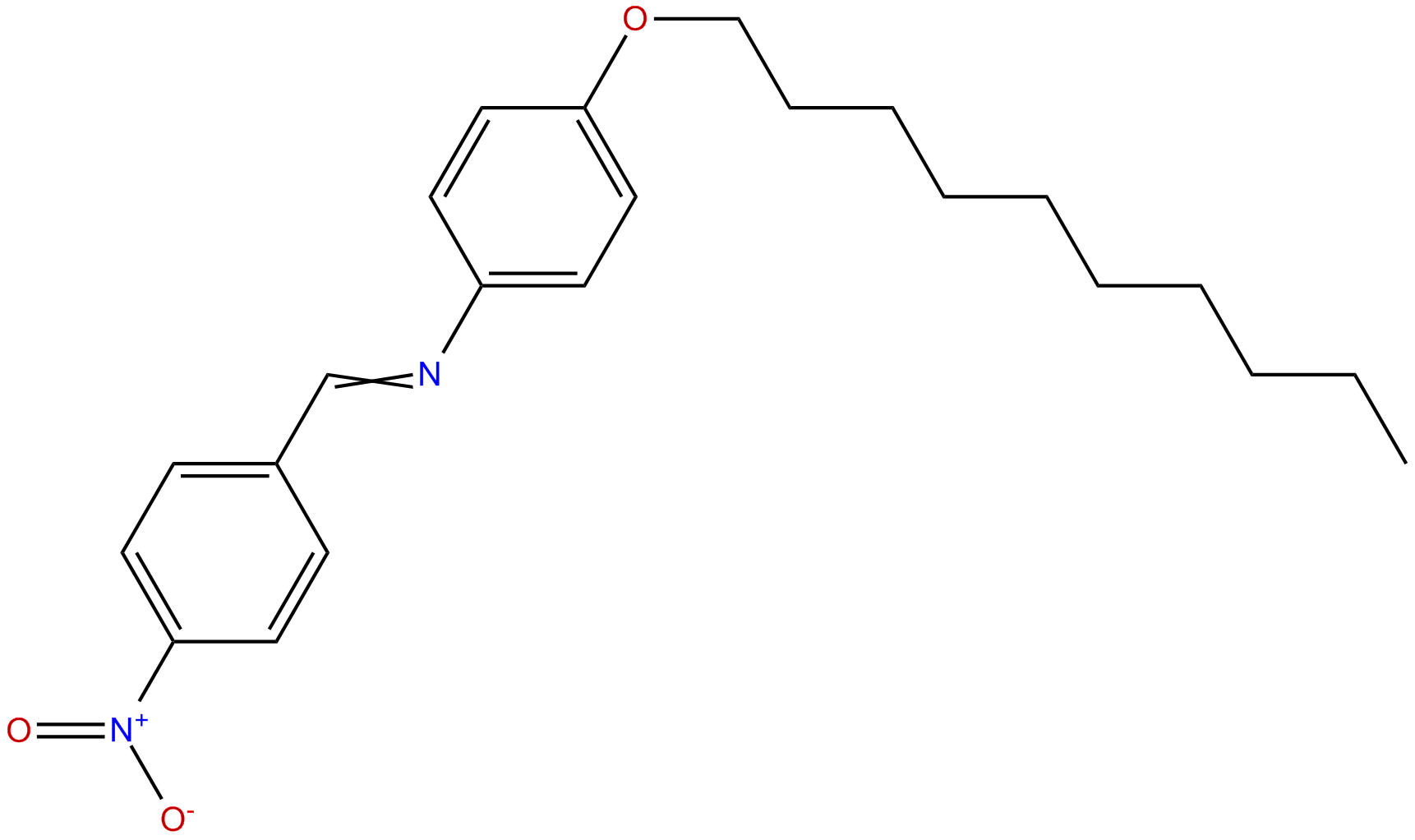Image of 4-(decyloxy)-N-[(4-nitrophenyl)methylene]benzenamine