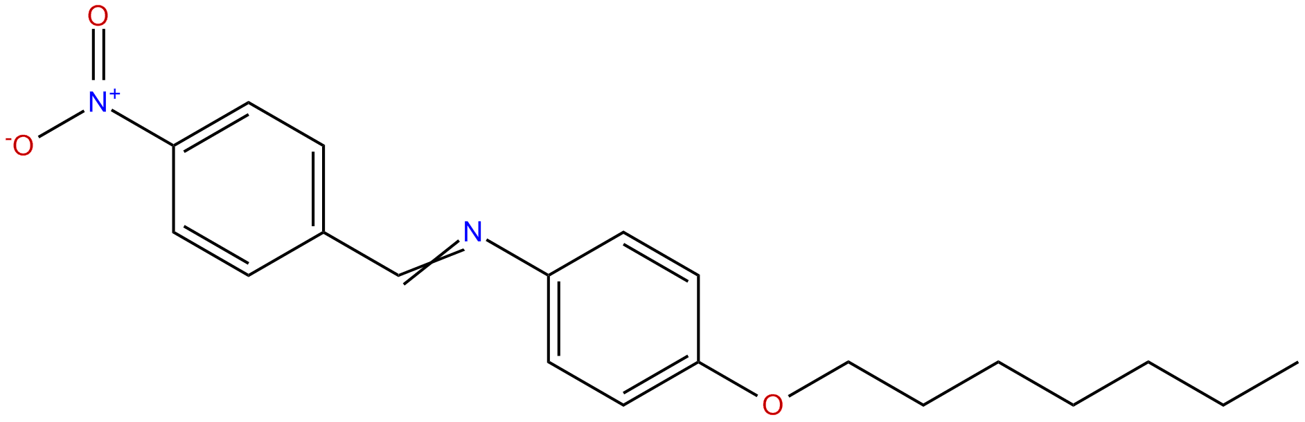 Image of 4-(heptyloxy)-N-[(4-nitrophenyl)methylene]benzenamine