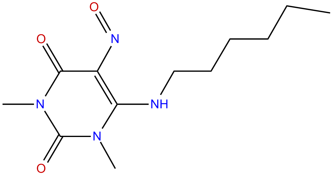 Image of 4-(hexylamino)-1,3-dimethyl-5-nitrosouracil