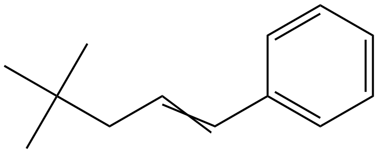 Image of 4,4-dimethyl-1-phenyl-1-pentene
