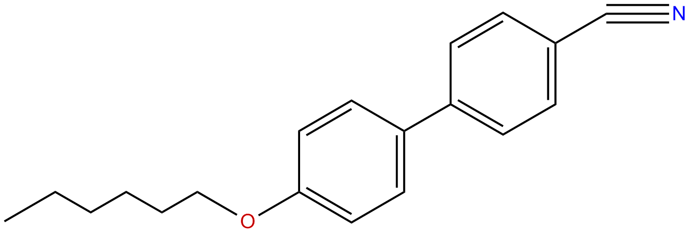 Image of 4'-hexyloxy-4-cyanobiphenyl