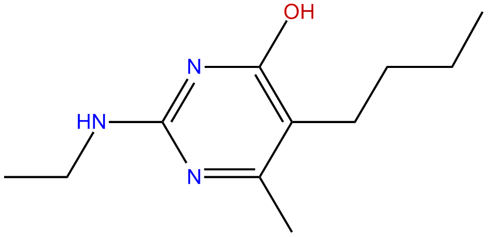 Image of 5-butyl-2-(ethylamino)-6-methyl-4(1H)-pyrimidinone