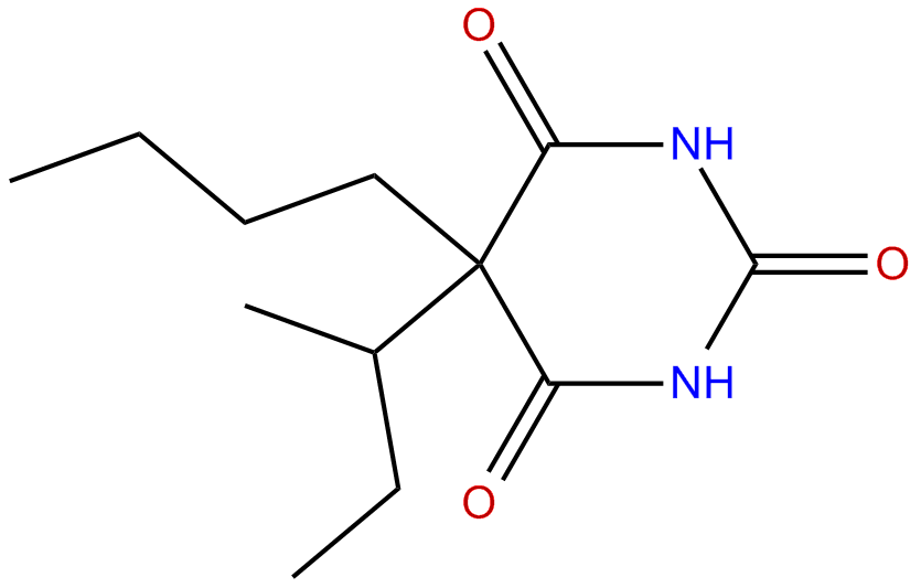 Image of 5-butyl-5-(1-methylpropyl)barbituric acid