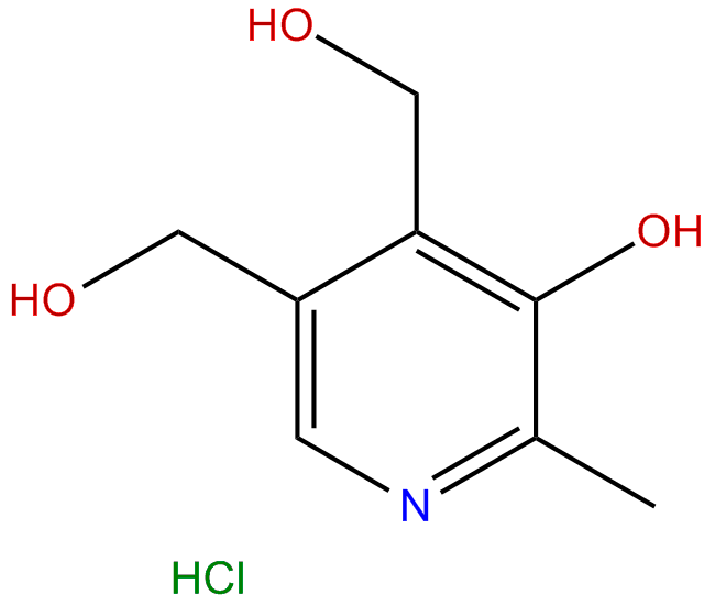 Image of 5-hydroxy-6-methyl-3,4-pyridinedimethanol hydrochloride