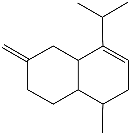 Image of 5-methyl-9-methylene-2-(1-methylethyl)bicyclo[4.4.0]-2-decene