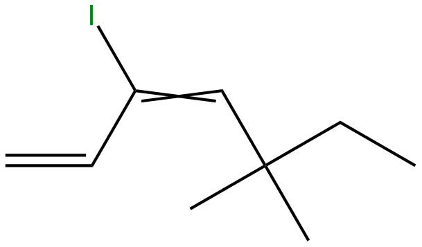 Image of 5,5-dimethyl-3-iodo-1,3-heptadiene