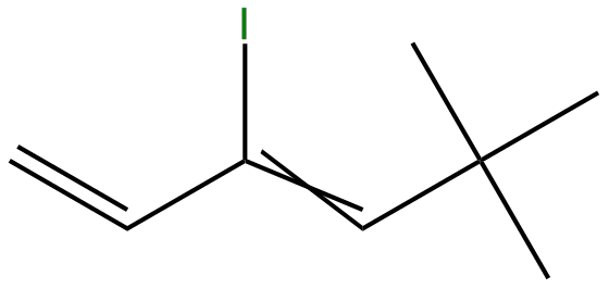 Image of 5,5-dimethyl-3-iodo-1,3-hexadiene