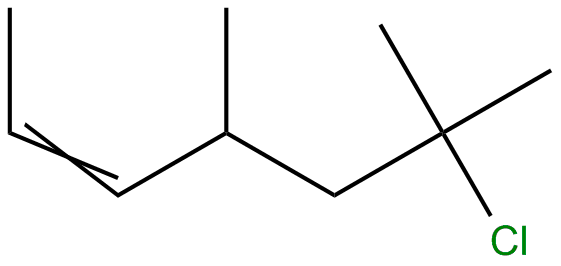 Image of 6-chloro-4,6-dimethyl-2-heptene