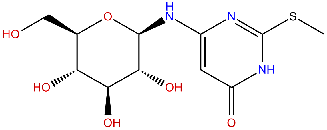 Image of 6-(.beta.-D-glucopyranosylamino)-2-(methylthio)-4(3H)-pyrimidinone