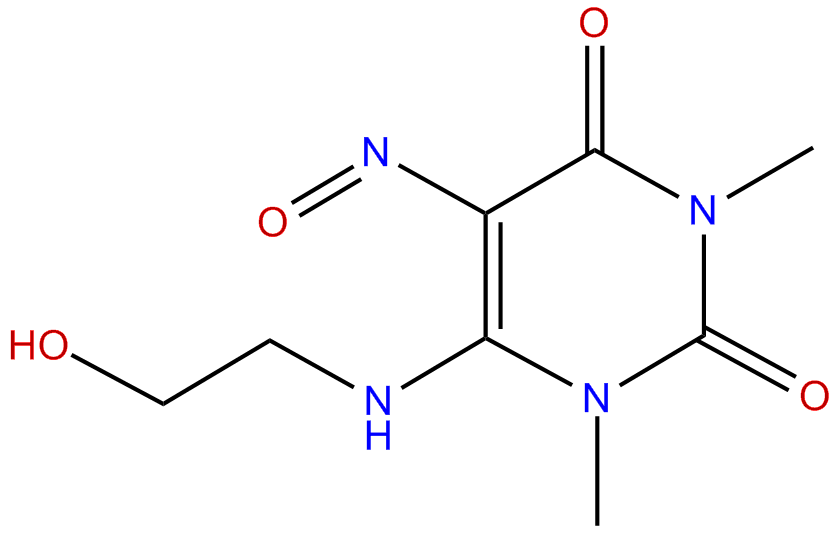 Image of 6-[(2-hydroxyethyl)amino]-1,3-dimethyl-5-nitroso-uracil