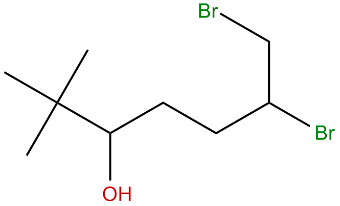 Image of 6,7-dibromo-2,2-dimethyl-3-heptanol