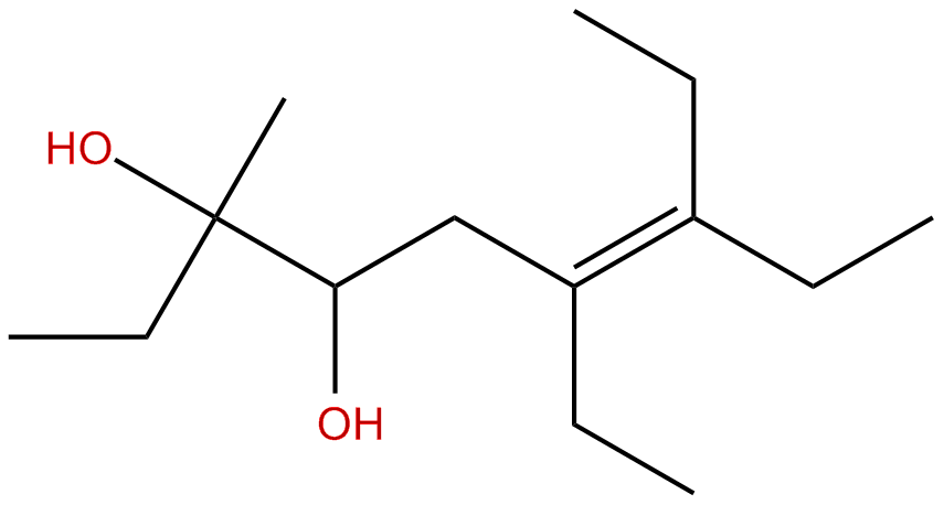Image of 6,7-diethyl-3-methyl-6-nonene-3,4-diol