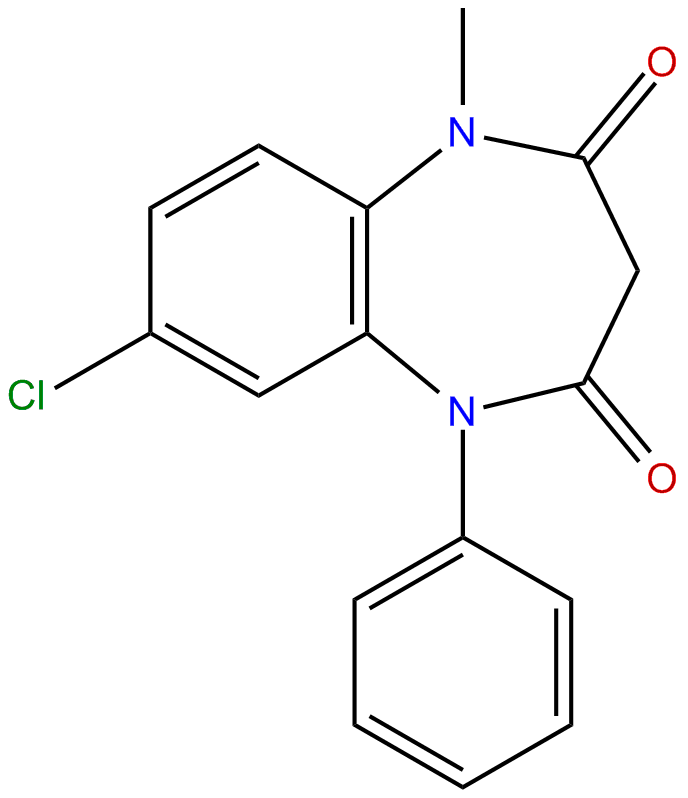 Image of 7-chloro-1-methyl-5-phenyl-1H-1,5-benzodiazepine-2,4(3H,5H)-dione