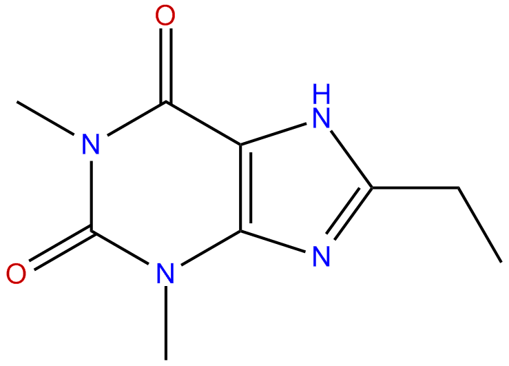 Image of 8-ethyl-3,7-dihydro-1,3-dimethyl-1H-purine-2,6-dione