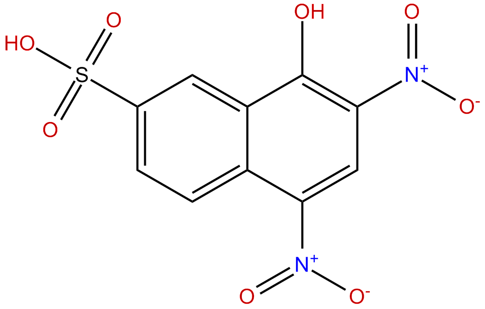 Image of 8-hydroxy-5,7-dinitro-2-naphthalenesulfonic acid