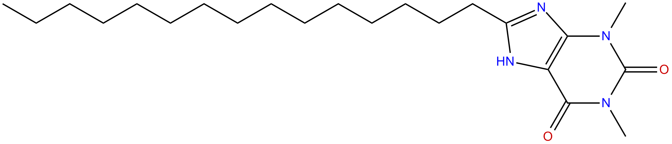 Image of 8-pentadecyl-1,3-dihydro-1,3-dimethyl-1H-purine-2,6-dione