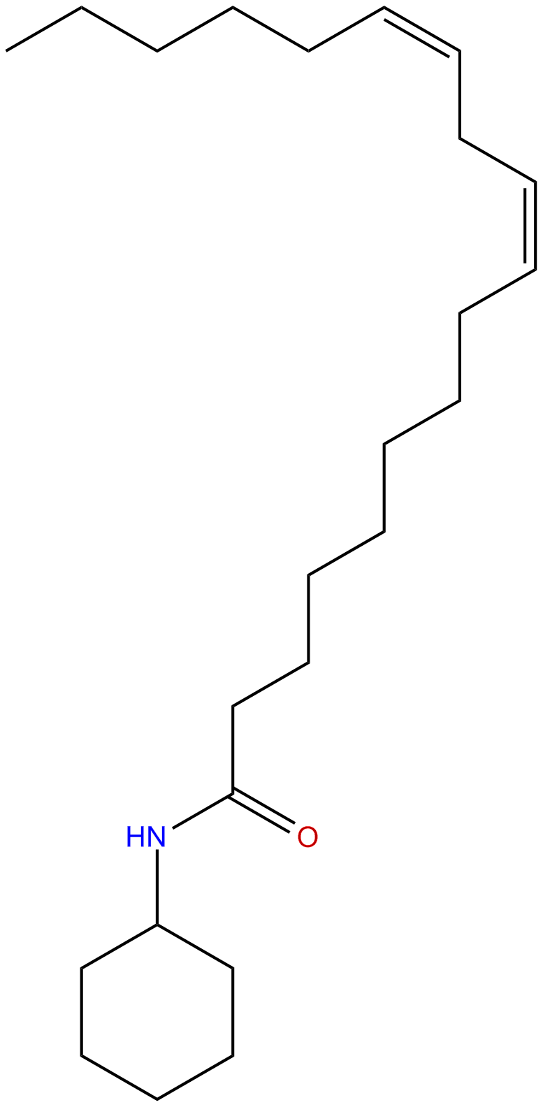 Image of 9,12-octadecadienamide, N-cyclohexyl-, (Z,Z)-