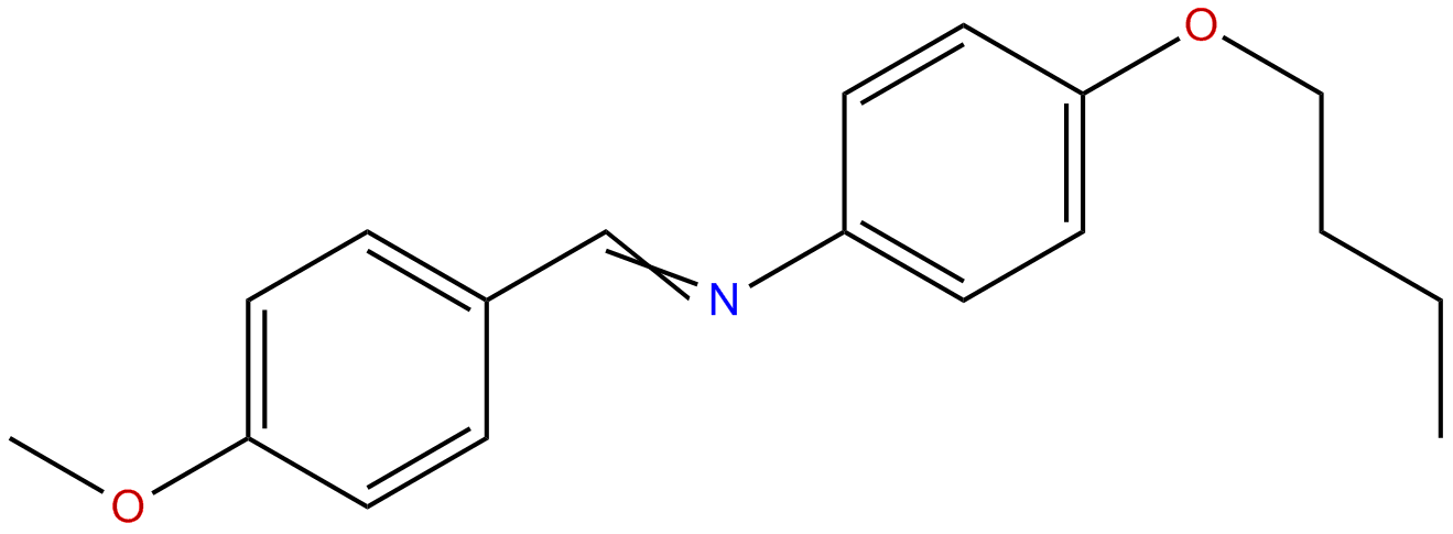 Image of benzenamine, 4-butoxy-N-[(4-methoxyphenyl)methylene]-