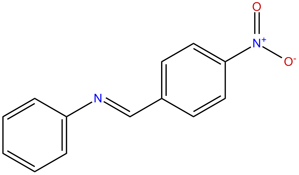 Image of benzenamine, N-[(4-nitrophenyl)methylene]-