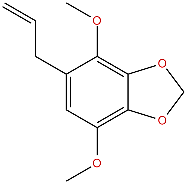 Image of benzene, 1-allyl-2,5-dimethoxy-3,4-(methylenedioxy)-