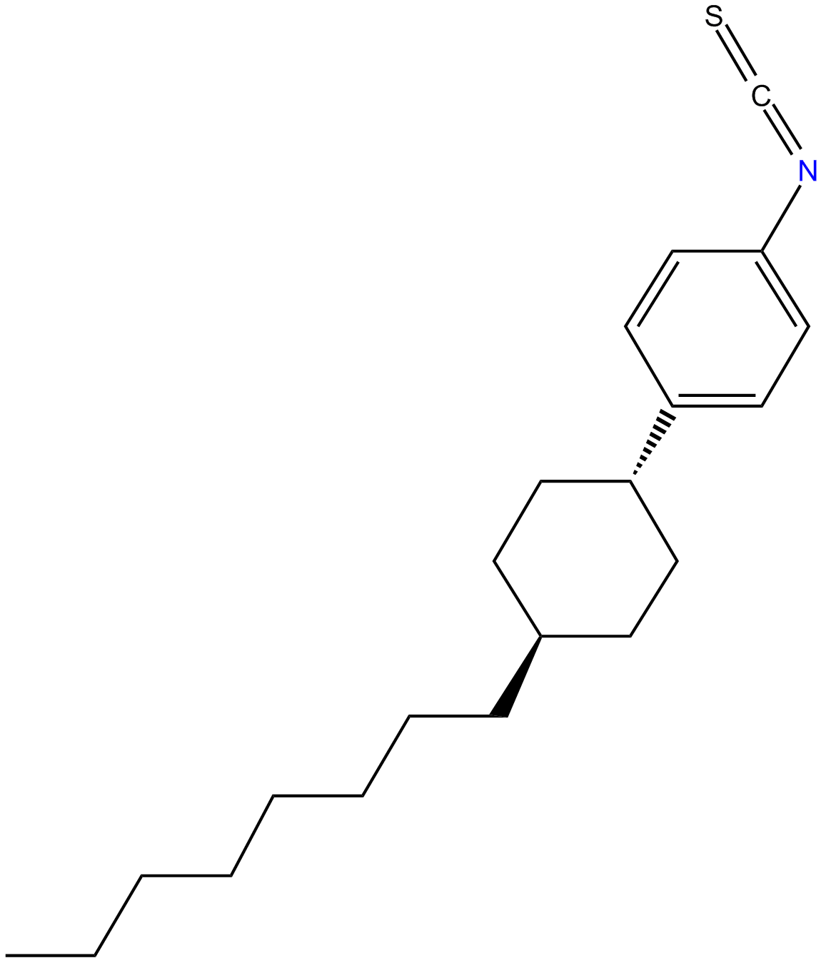 Image of Benzene, 1-isothiocyanato-4-(trans-4-octylcyclohexyl)-