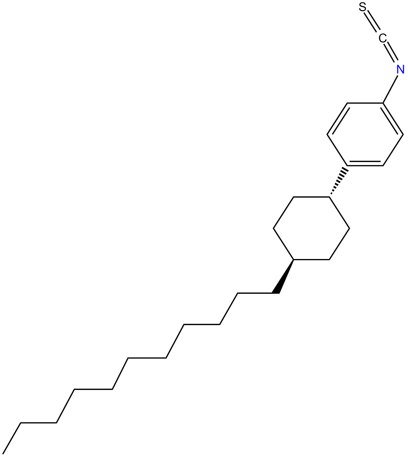 Image of Benzene, 1-isothiocyanato-4-(trans-4-undecylcyclohexyl)-