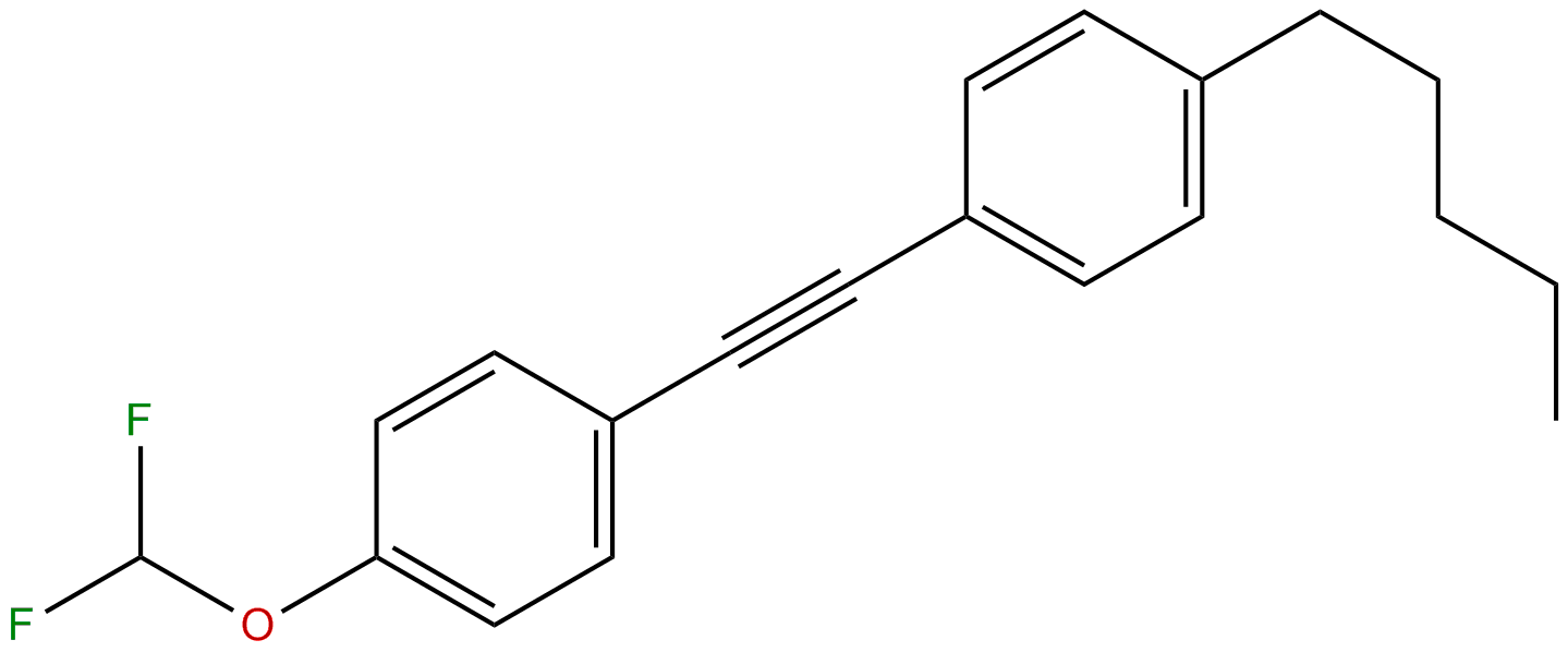 Image of benzene, 1-(difluoromethoxy)-4-[(4-pentylphenyl)ethynyl]-